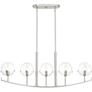 Spyglass 5 Light 40 inch Satin Platinum Chandelier Ceiling Light