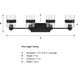 Midnight LA 4 Light 33 inch Matte Black Vanity Light Wall Light