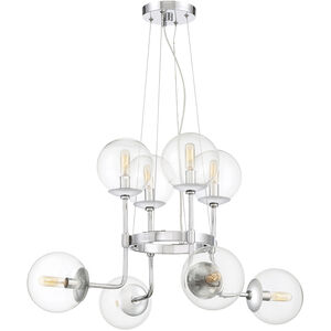 Welton 8 Light 30 inch Chrome Chandelier Ceiling Light