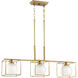 Cowen 3 Light 34 inch Brushed Gold Chandelier Ceiling Light