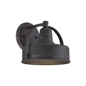Portland 1 Light 10 inch Weathered Pewter Outdoor Wall Lantern