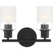 Cedar Lane 2 Light 13 inch Matte Black Vanity Light Wall Light