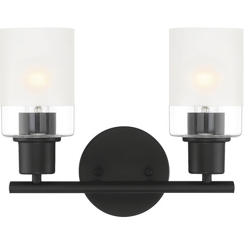 Cedar Lane 2 Light 13 inch Matte Black Vanity Light Wall Light