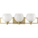 Cowen 3 Light 24 inch Brushed Gold Bath Light Wall Light