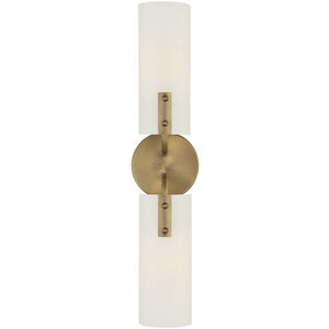 Manhasset 2 Light 5 inch Old Satin Brass Wall Sconce Wall Light