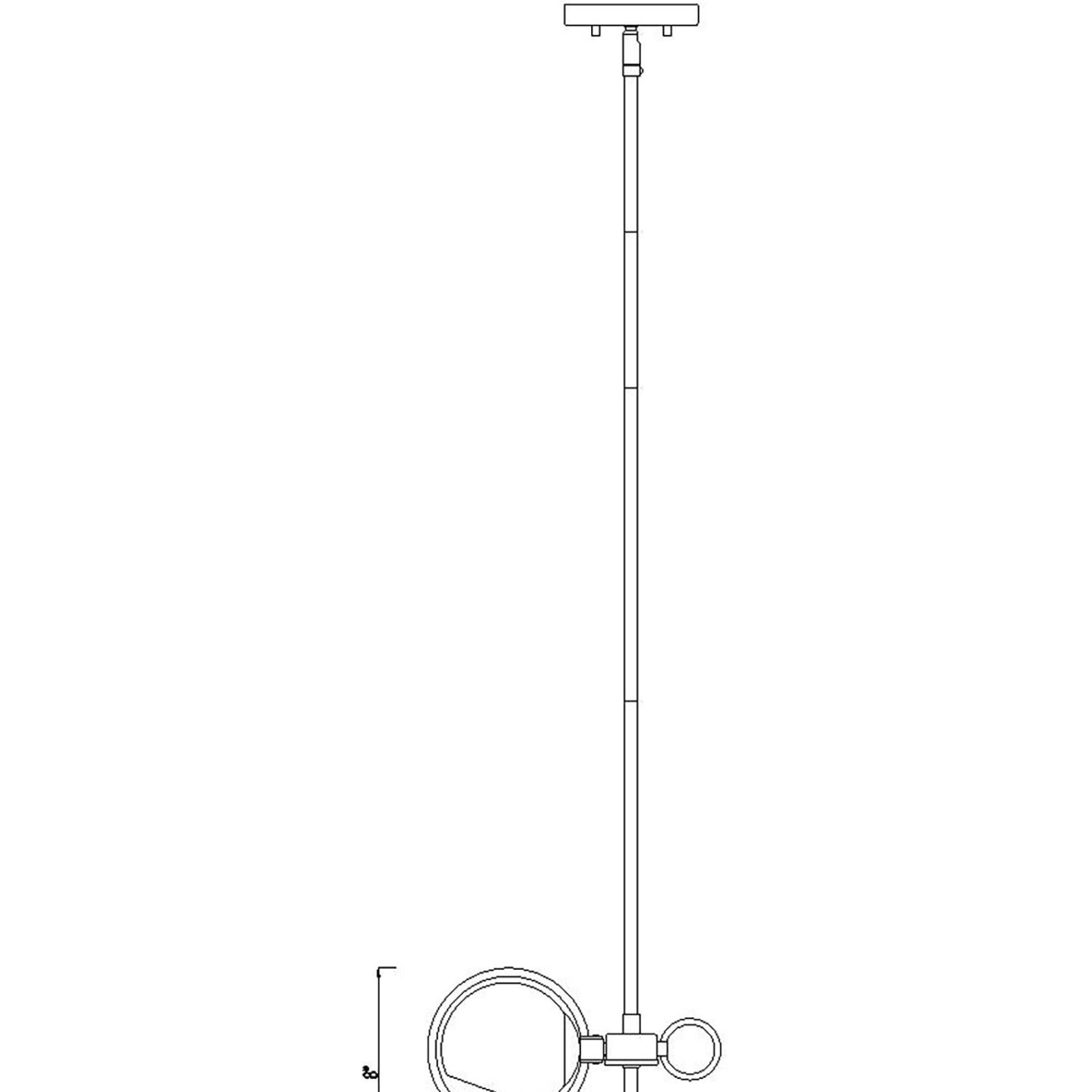 Teatro 1 Light 11.25 inch Brushed Gold Pendant Ceiling Light