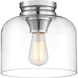 Ezra 1 Light 9 inch Chrome Flushmount Ceiling Light