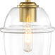 Summer Jazz 1 Light 7 inch Brushed Gold Semi Flush Mount Ceiling Light