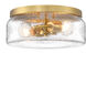 Rose Marie 2 Light 13 inch Brushed Gold Flush Mount Ceiling Light