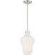 Moonlight 1 Light 9 inch Brushed Nickel Pendant Ceiling Light