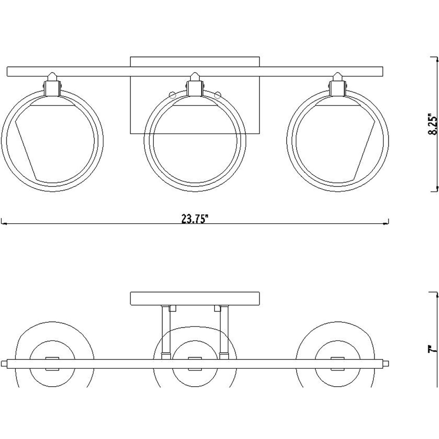 Teatro 3 Light 23.75 inch Brushed Gold Vanity Light Wall Light