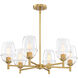 Summer Jazz 6 Light 28 inch Brushed Gold Chandelier Ceiling Light