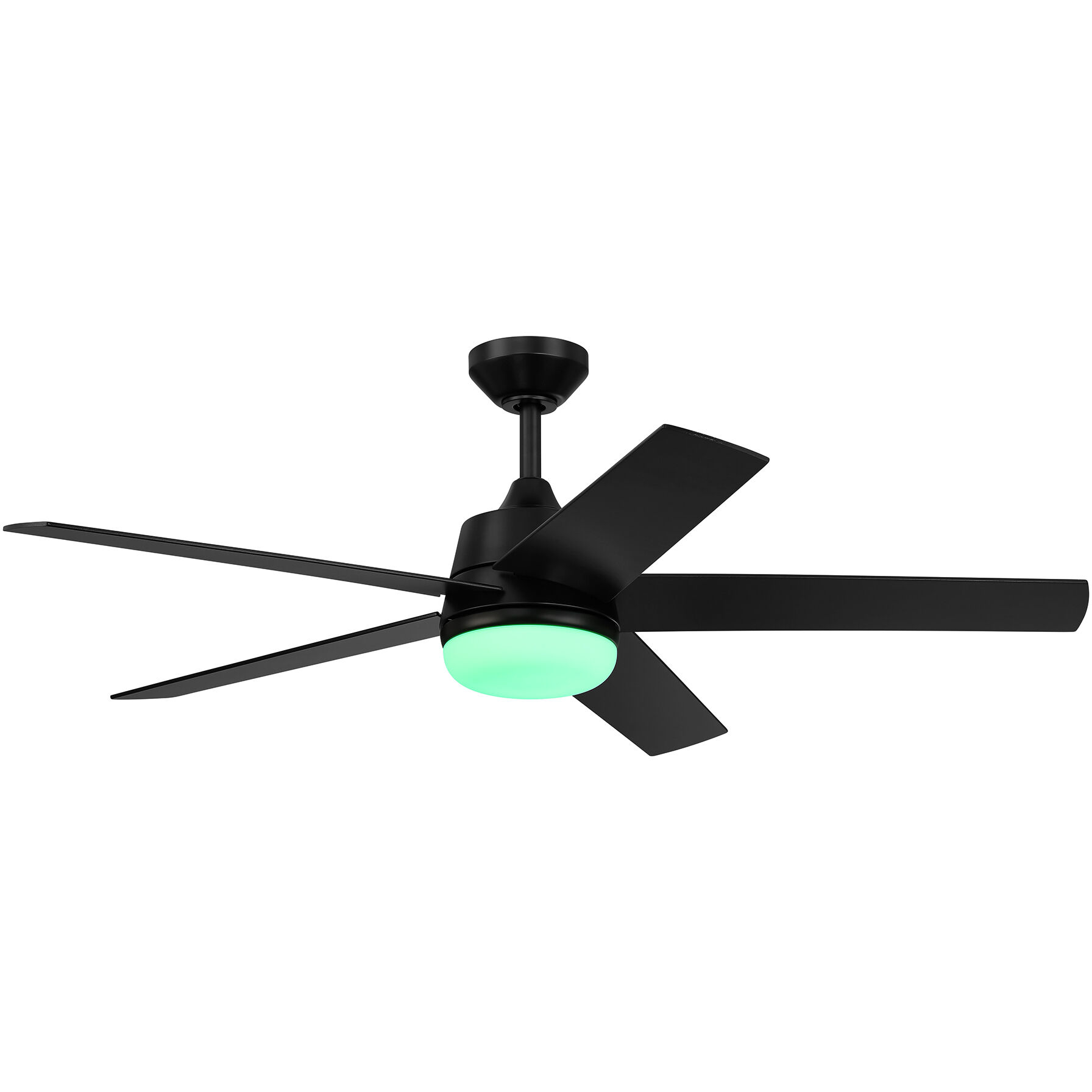Astrea 52 inch Matte Black with Reversible Matte Black/Sepia Brown Blades Smart Color Fan
