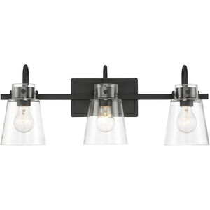 Inwood 3 Light 24 inch Matte Black Vanity Light Wall Light