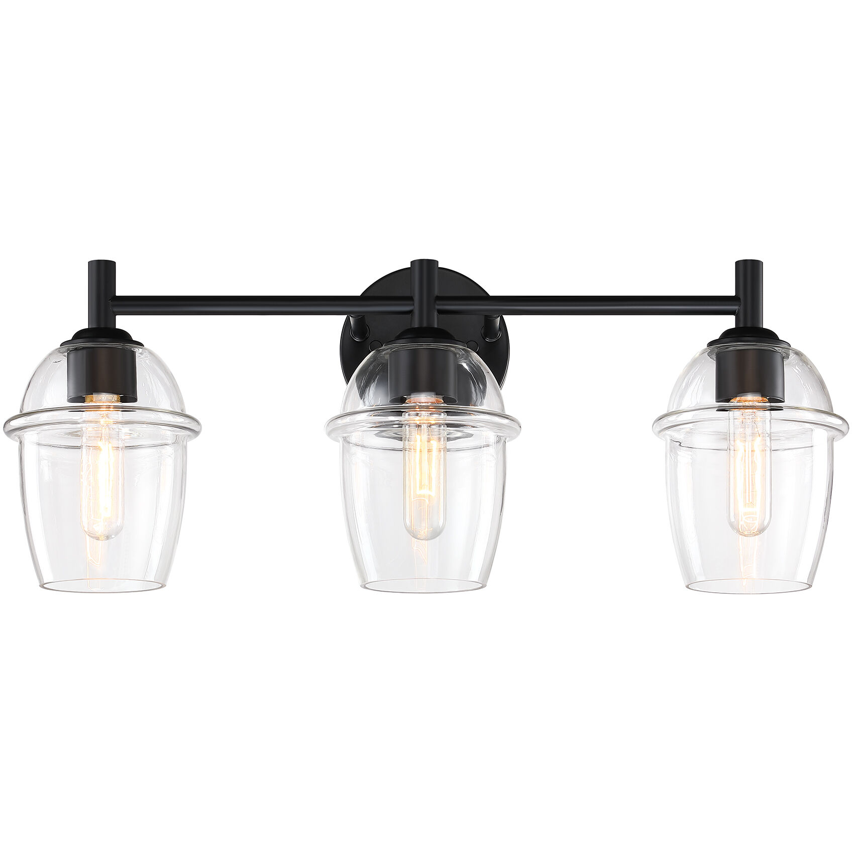 Summer Jazz 3 Light 24 inch Matte Black Vanity Light Wall Light