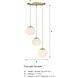 Pixie LED 17.75 inch Brushed Gold Chandelier Ceiling Light