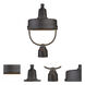 Portland 1 Light 17.5 inch Weathered Pewter Outdoor Post Lantern