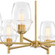 Summer Jazz 6 Light 28 inch Brushed Gold Chandelier Ceiling Light