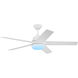 Astrea 52 inch Matte White with Reversible Matte White/Blonde Maple Blades Smart Color Fan