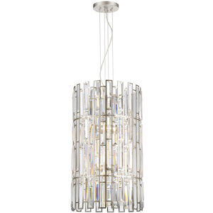 West 65th 6 Light 16 inch Satin Platinum Foyer Light Ceiling Light
