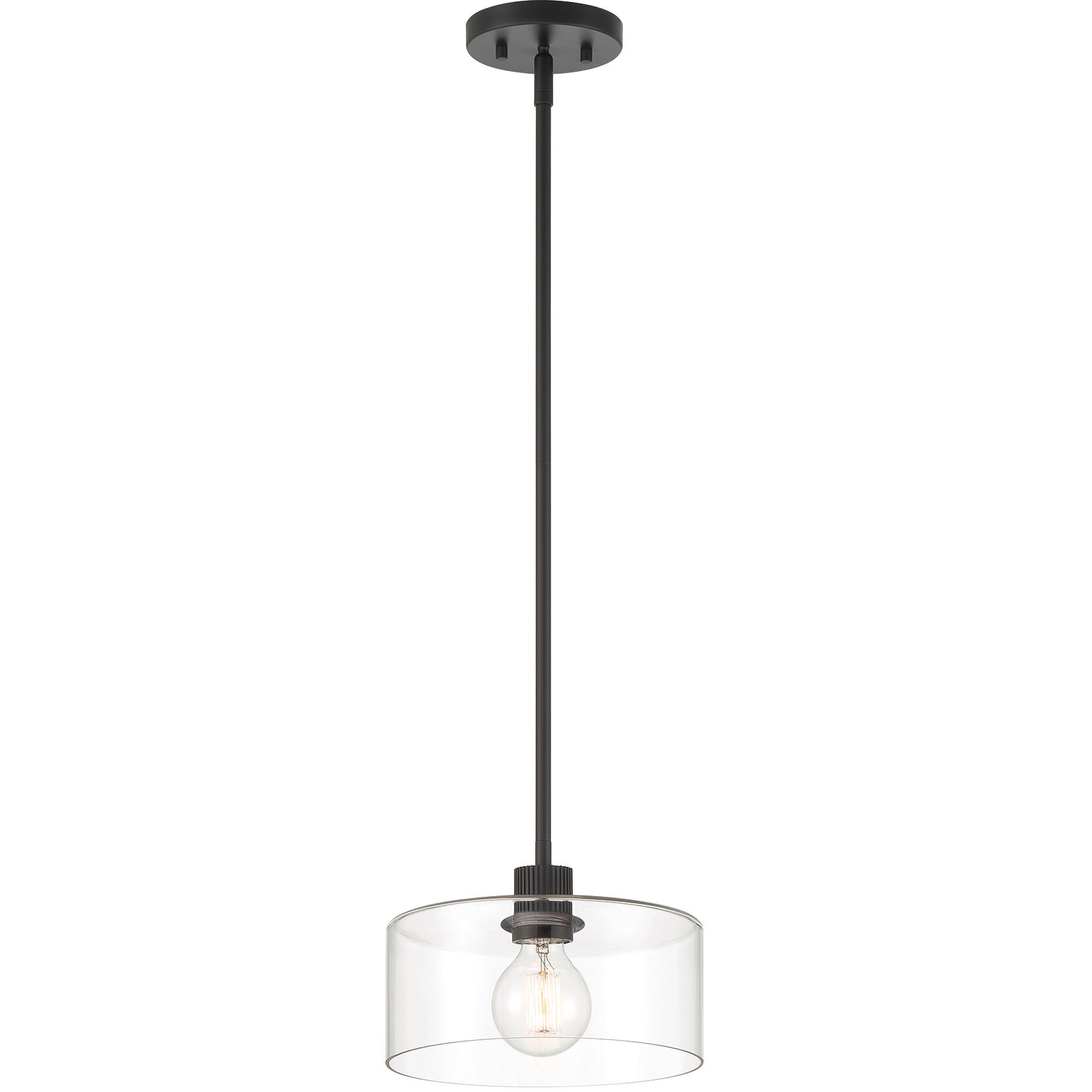Vibrato 1 Light 9.75 inch Matte Black Pendant Ceiling Light