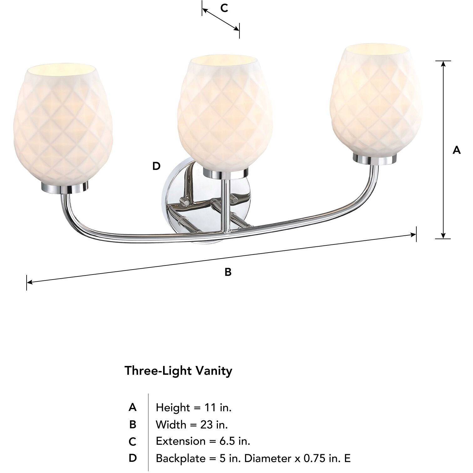 Dita LED 23 inch Polished Nickel Vanity Wall Light