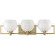 Cowen 3 Light 24 inch Brushed Gold Bath Light Wall Light