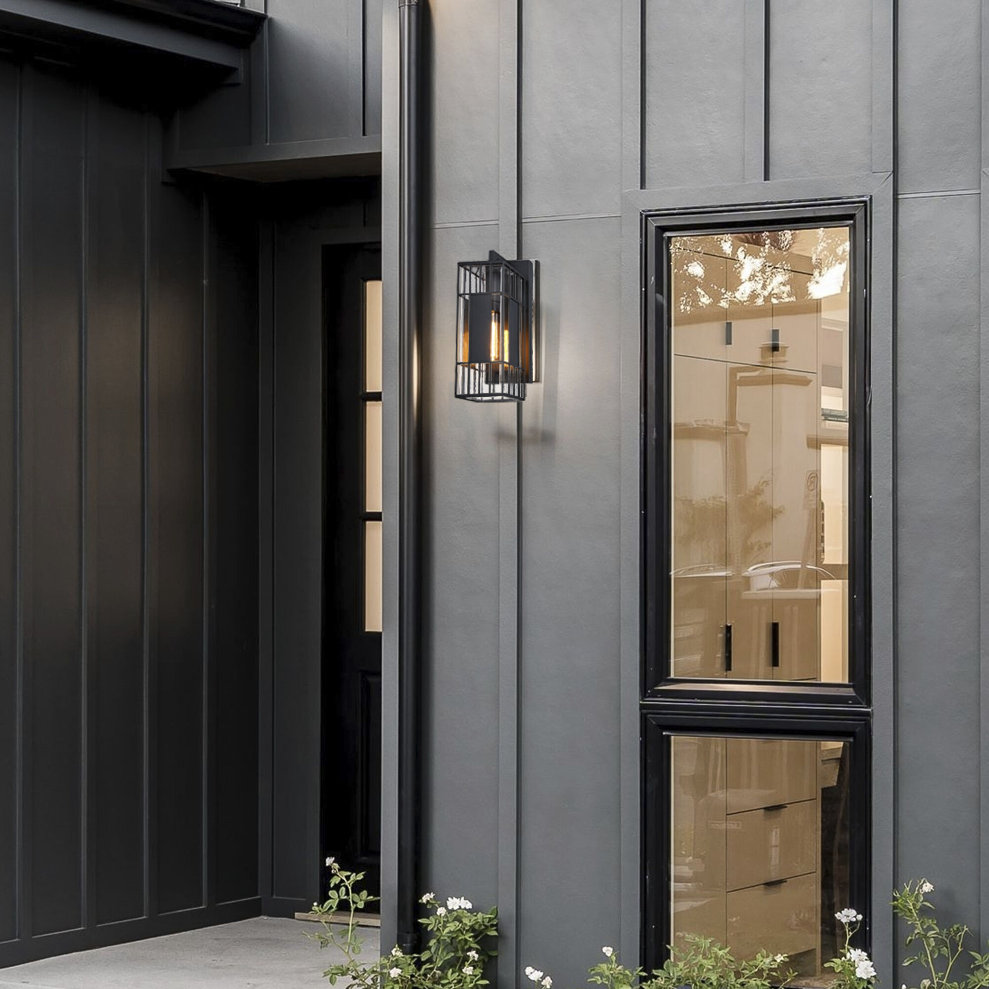 Edgehill LED 18 inch Black Outdoor Wall Sconce