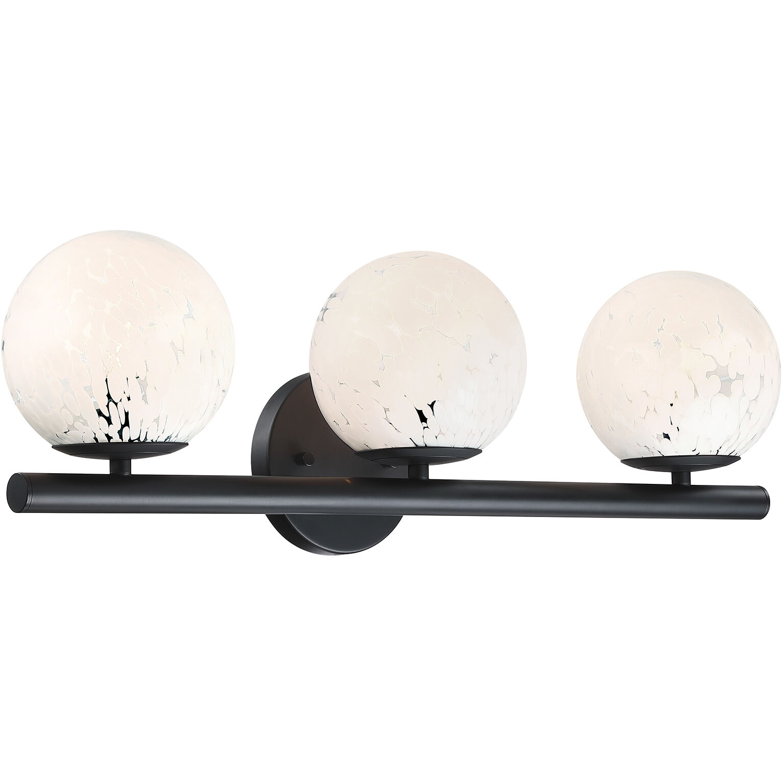 Crown Heights 3 Light 25 inch Matte Black Vanity Light Wall Light in White