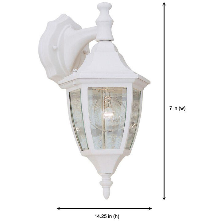 Builder 1 Light 14 inch White Outdoor Wall Lantern