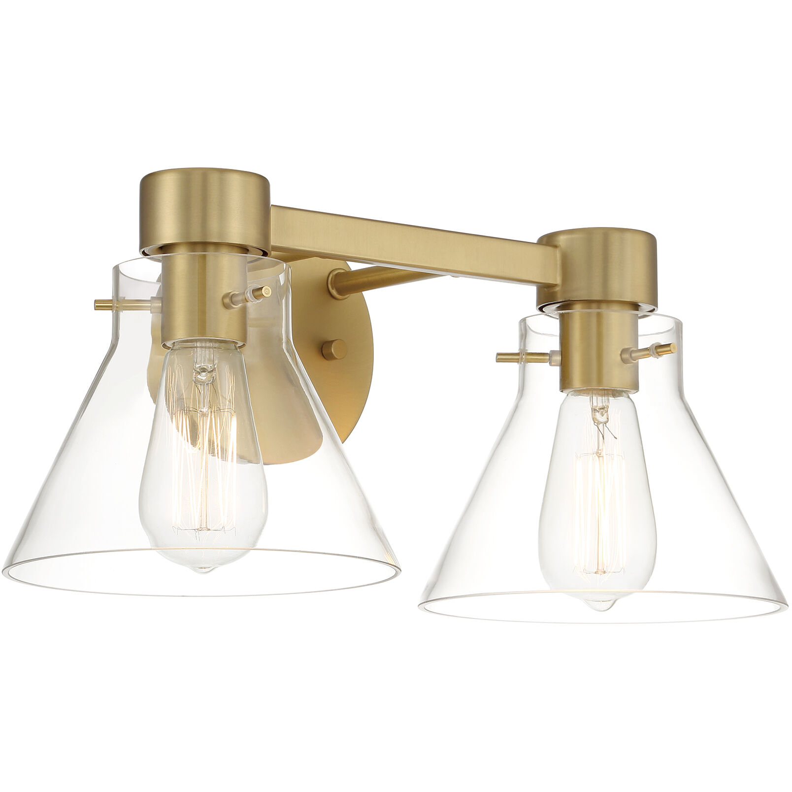 Willow Creek 2 Light 16.5 inch Brushed Gold Vanity Light Wall Light