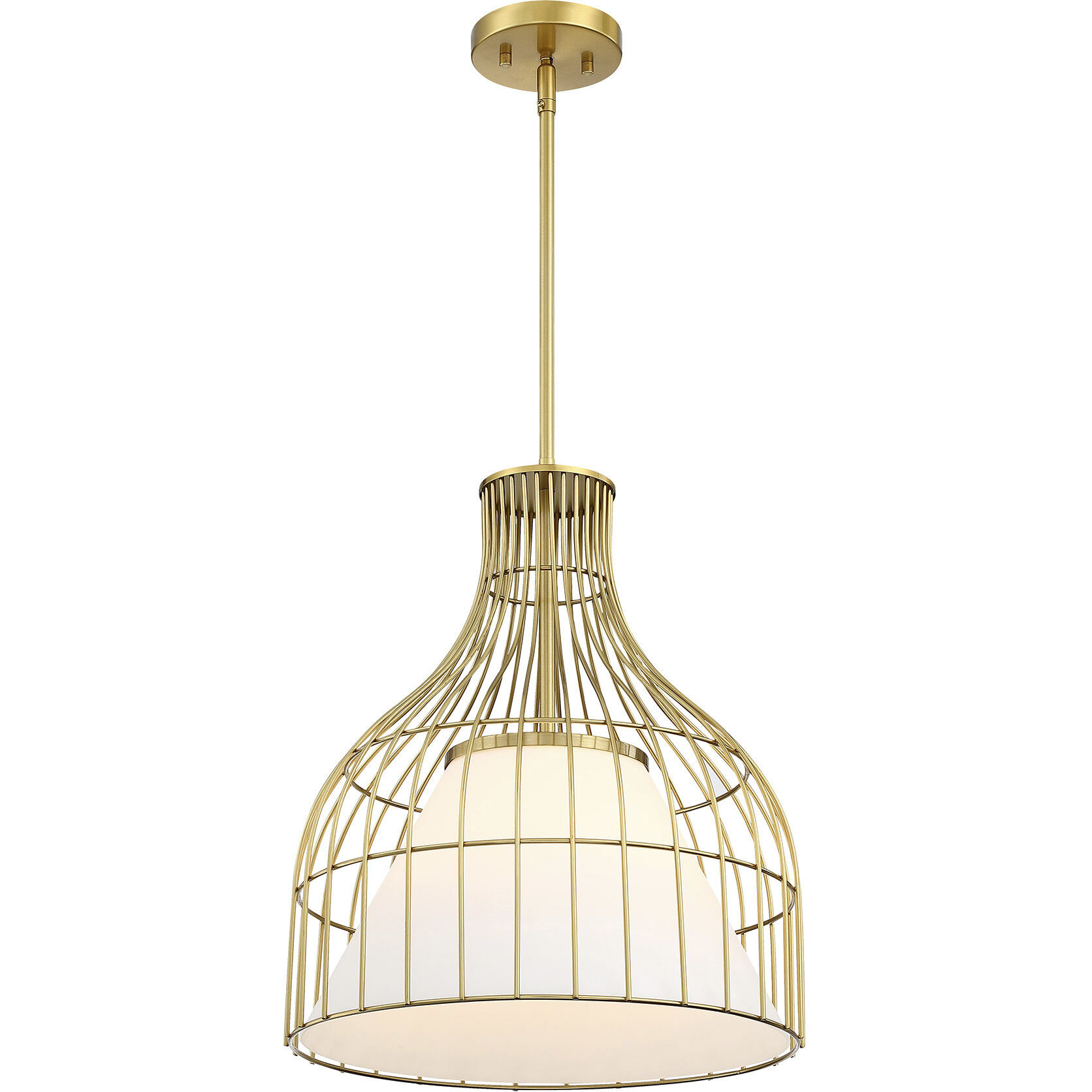 Evensong LED 15.75 inch Brushed Gold Pendant Ceiling Light