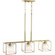 Cowen 3 Light 34 inch Brushed Gold Chandelier Ceiling Light