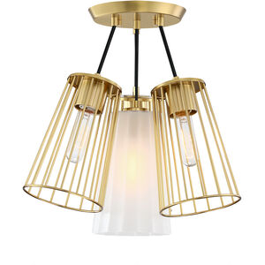 Liana 4 Light 17.5 inch Brushed Gold Semi Flush Mount Ceiling Light