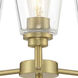Westin 3 Light 18 inch Brushed Gold Chandelier Ceiling Light
