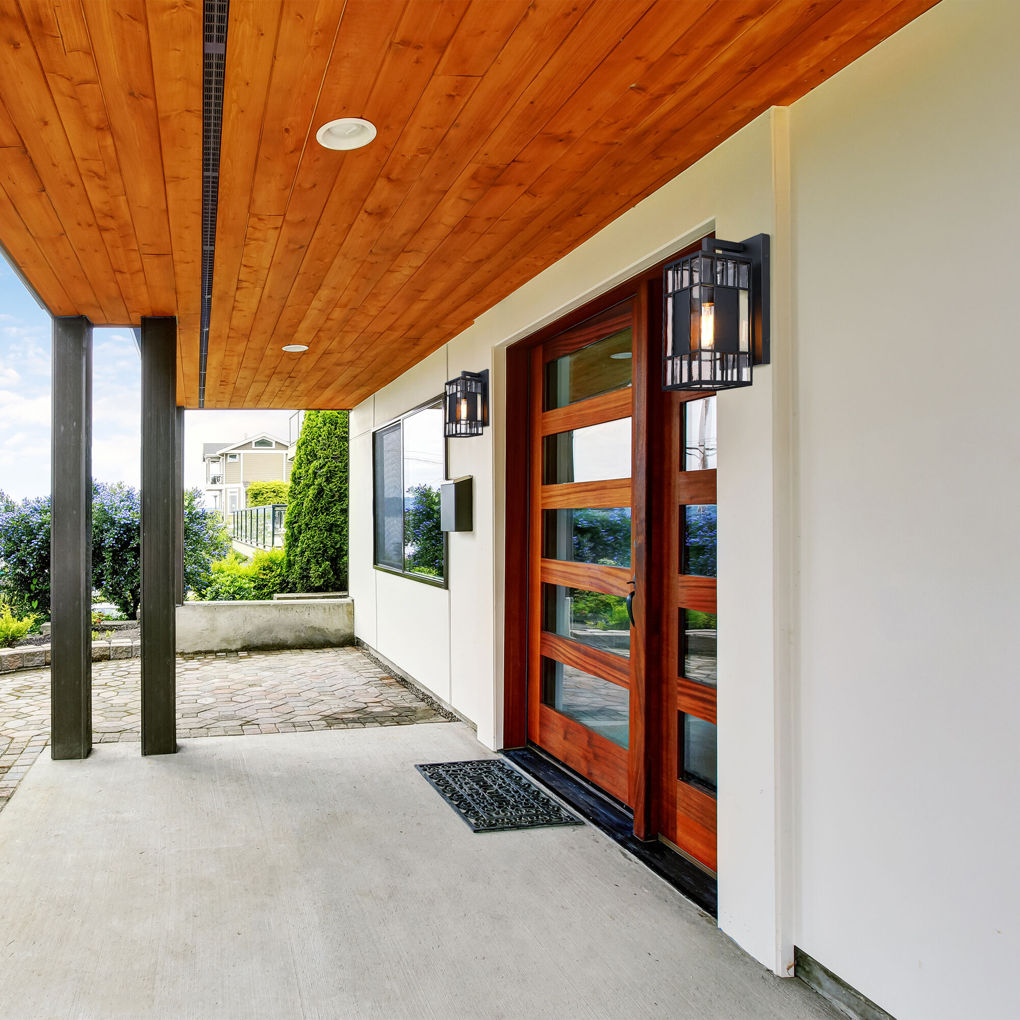 Edgehill LED 14 inch Black Outdoor Wall Sconce