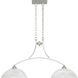 Tackwood 2 Light 37.5 inch Satin Platinum Island Pendant Ceiling Light