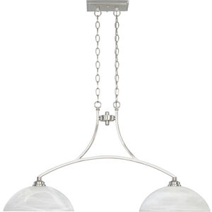 Tackwood 2 Light 37.5 inch Satin Platinum Island Pendant Ceiling Light