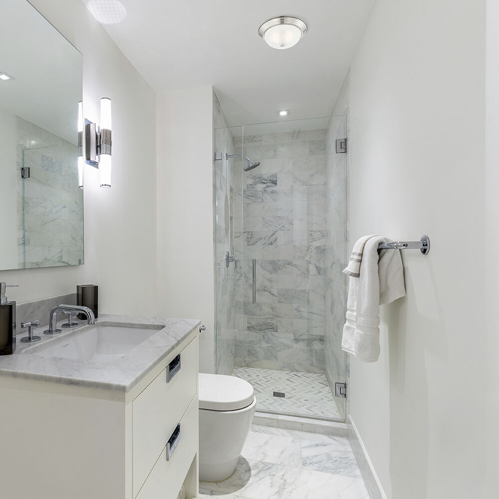 Decorative 2 Light 13 inch Satin Platinum Flushmount Ceiling Light in Etched, Medium