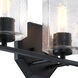 Haven 3 Light 24 inch Matte Black Vanity Light Wall Light