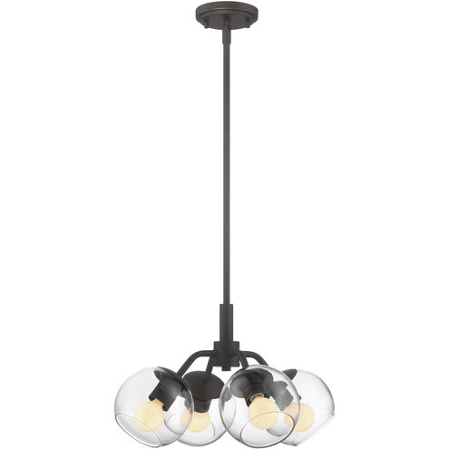 Meridian 4 Light 16 inch Satin Bronze Semi-Flush/Pendant Ceiling Light, Convertible to Semi-Flush Mount