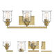 Drake 3 Light 24 inch Brushed Gold Bath Bar Wall Light