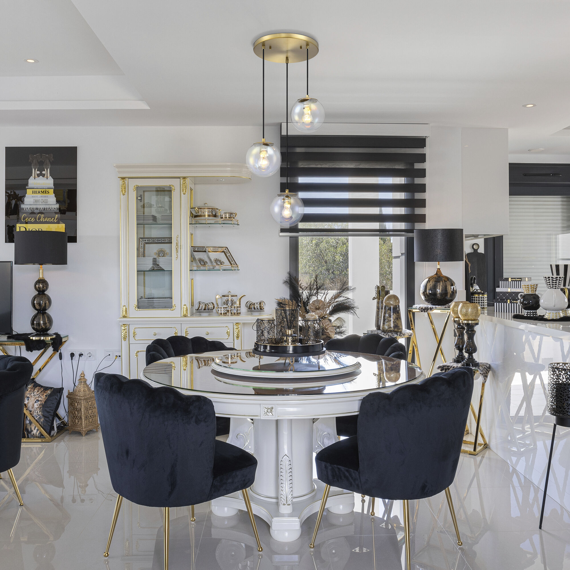 Neva LED 17.75 inch Brushed Gold Chandelier Ceiling Light