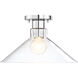 Leena 1 Light 14 inch Polished Nickle Semi Flush Mount Ceiling Light in Polished Nickel