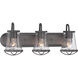 Darby 3 Light 24 inch Weathered Iron Bath Bar Wall Light