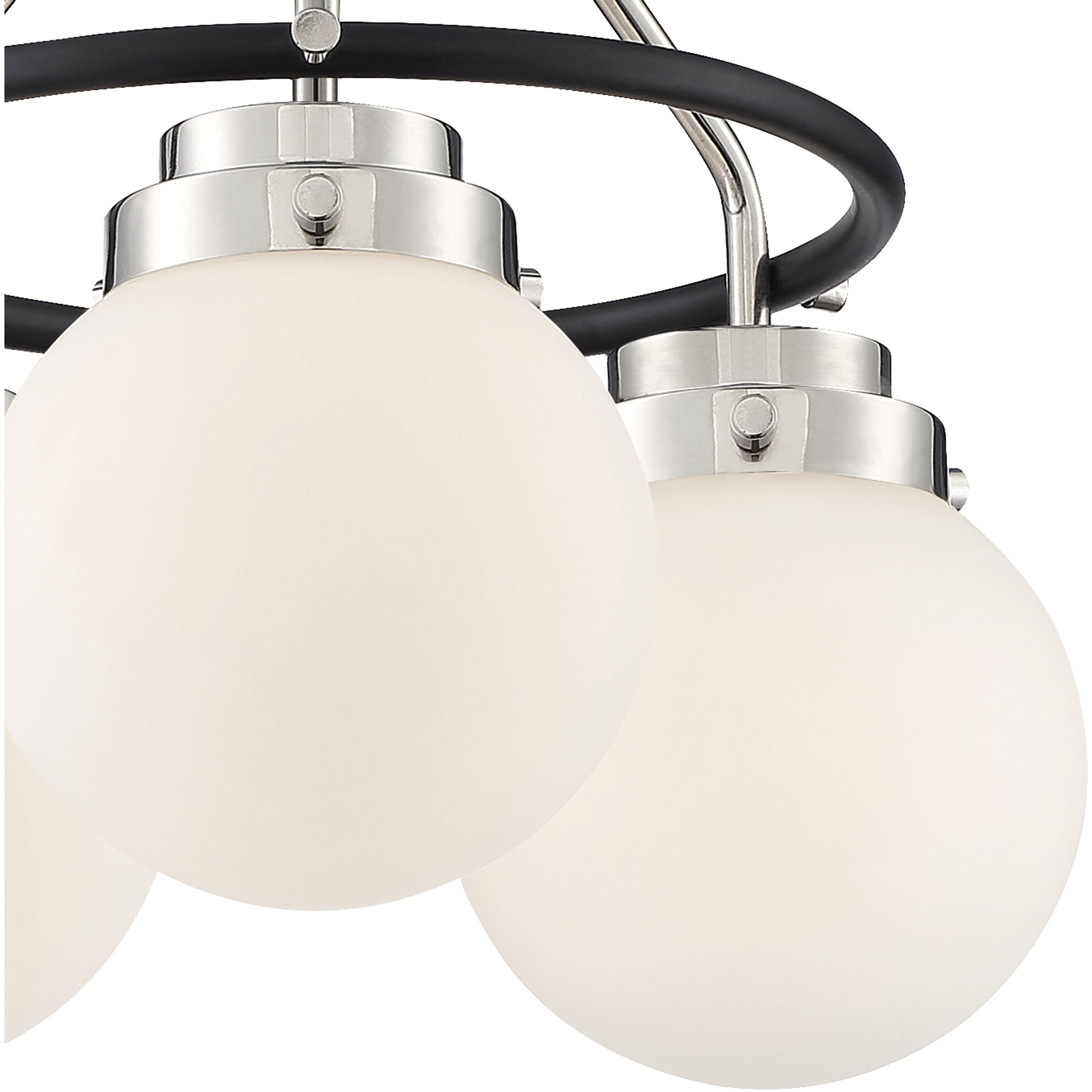 Elle 3 Light 14 inch Polished Nickel Semi-Flush Ceiling Light