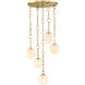 Wine Flower 5 Light 24.5 inch Brushed Gold Chandelier Ceiling Light