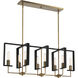 Chicago PM 8 Light 38 inch Old Satin Brass Island Light Ceiling Light