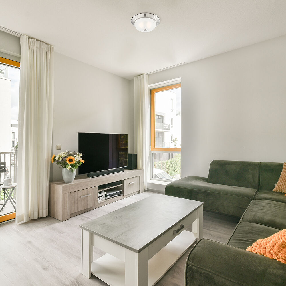 Decorative 2 Light 13 inch Satin Platinum Flushmount Ceiling Light in Etched, Medium