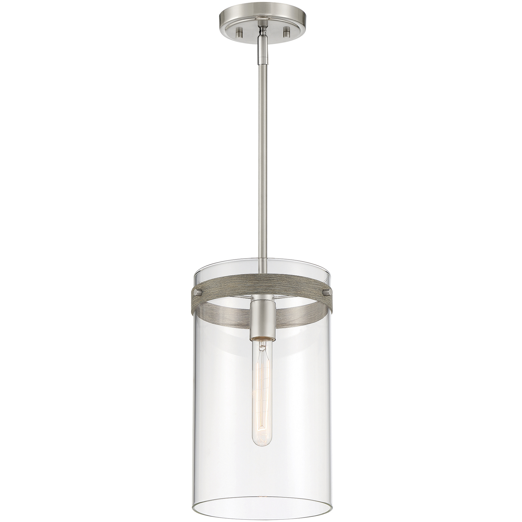 Reflecta 1 Light 8.75 inch Brushed Nickel Pendant Ceiling Light